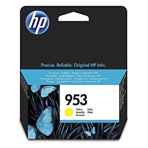 HP originálny ink F6U14AE, žltá, 700 str., 10ml, HP 953, HP OJ Pro 8218,8710,8720,8740