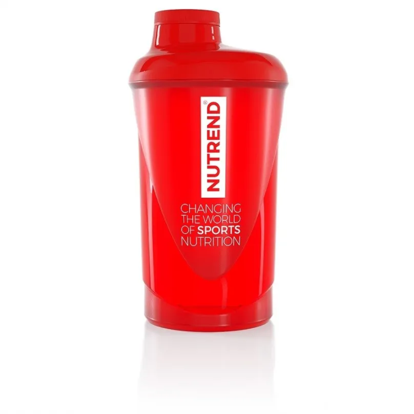 Shaker Nutrend Shaker 600ml, červený, s objemom 0,6 l, farba: červená