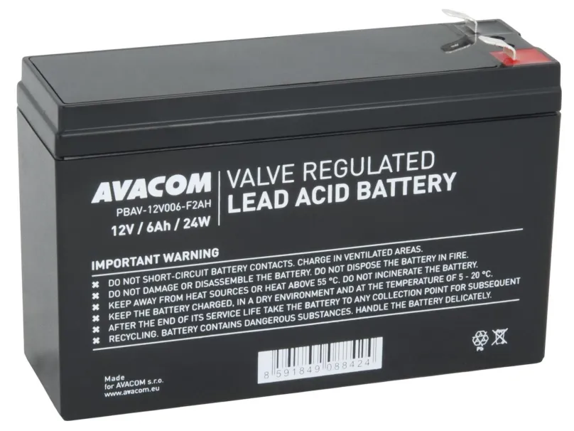 Batéria pre záložné zdroje AVACOM batéria 12V 6Ah F2 HighRate