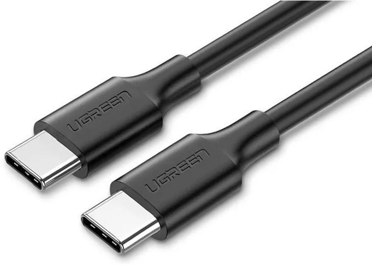Dátový kábel Ugreen USB-C 2.0 (M) do USB-C (M) 60W / 3A Data Cable Black 0.5m
