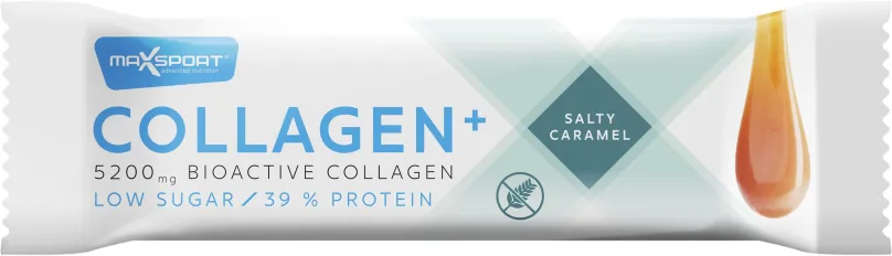 Energetická tyčinka Max Sport Collagen + slaný karamel 40 g, , energetická hodnota 436,19