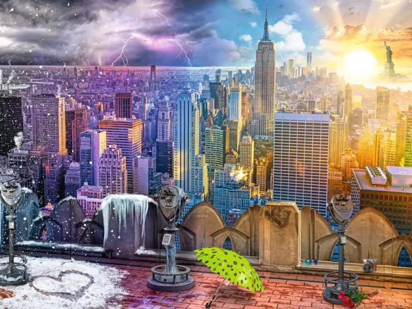 RAVENSBURGER Puzzle Ročné obdobie v New Yorku 1500 dielikov