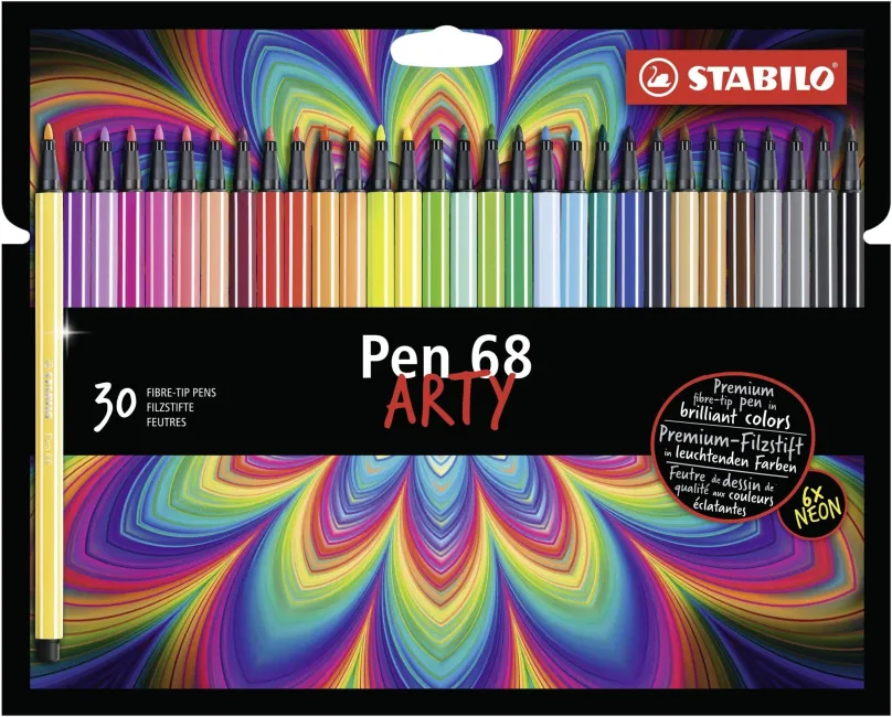 Fixy STABILO Pen 68 kartónové púzdro ARTY 30 farieb