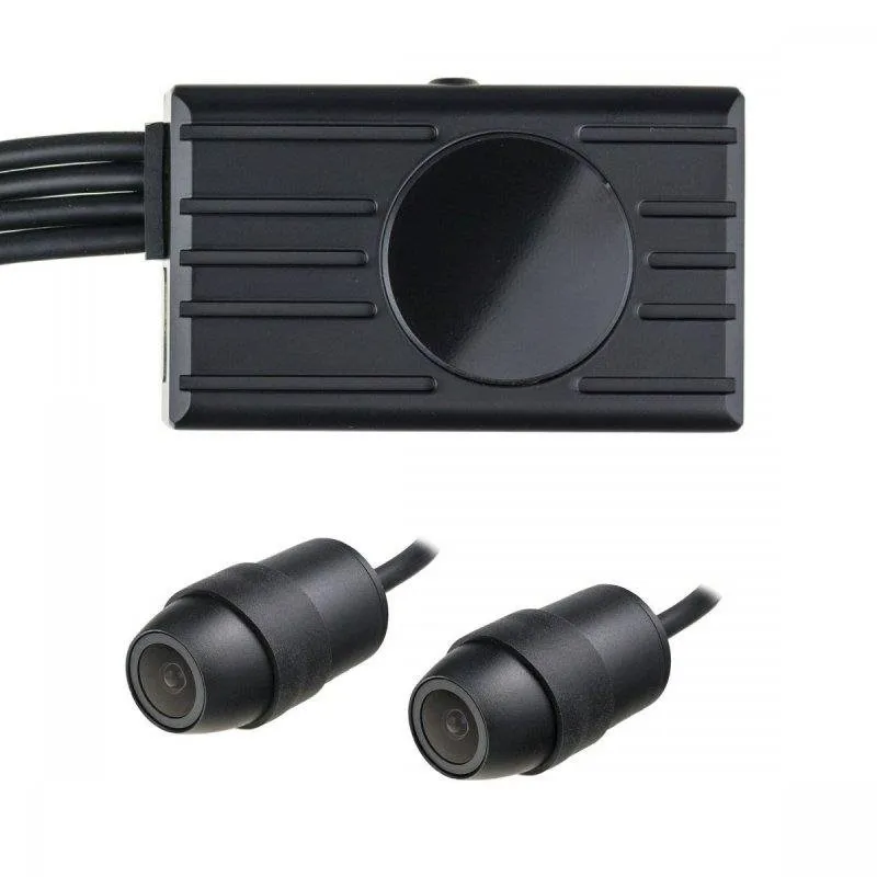 Kamera do auta Duálny Full HD kamerový systém D2P-WiFi do auta alebo motocykla - 2 kamery, LCD monitor