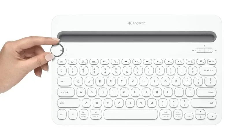 Klávesnica Logitech Bluetooth Multi-Device Keyboard K480 US biela