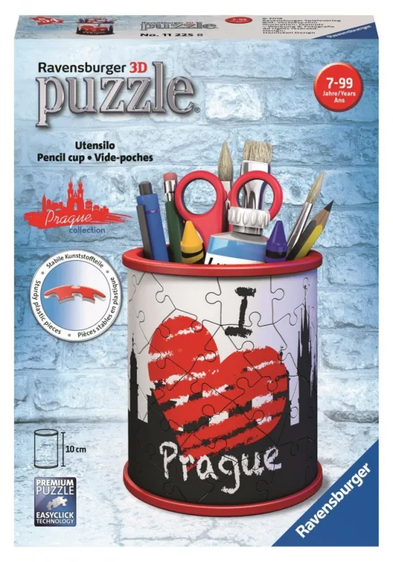 3D puzzle Ravensburger 3D 112258 Stojan na ceruzky I love Prague