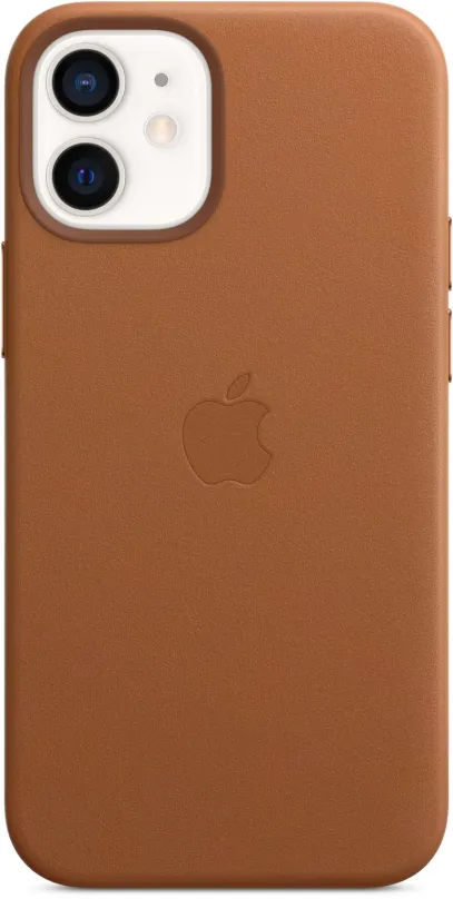 Kryt na mobil Apple iPhone 12 Mini Kožený kryt s MagSafe sedlovo hnedý