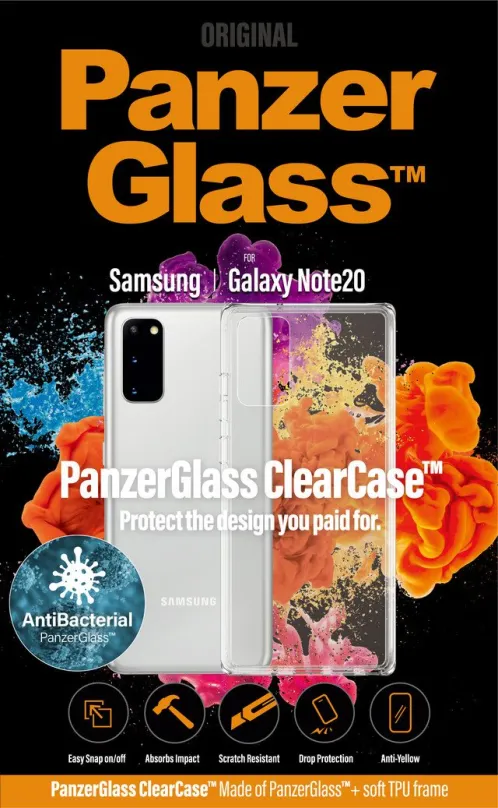 Kryt na mobil PanzerGlass ClearCase AntiBacterial pre Samsung Galaxy Note 20