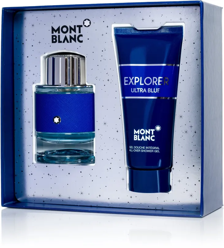 Darčeková sada parfémov MONTBLANC Explorer Ultra Blue Set EdP 60 ml + Shower Gél 100 ml