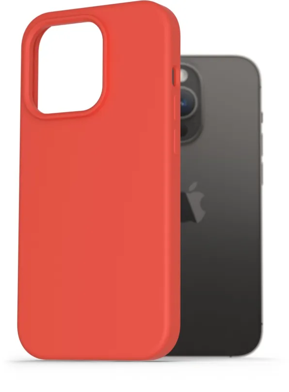 Kryt na mobil AlzaGuard Premium Liquid Silicone Case pre iPhone 14 Pre červené