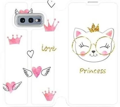 Kryt na mobil Flipové púzdro na mobil Samsung Galaxy S10e - MH03S Mačička princess