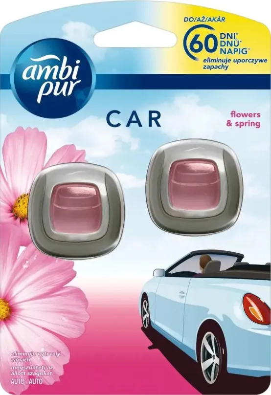 Vôňa do auta AMBI PUR Car Flower & Spring 2x2ml