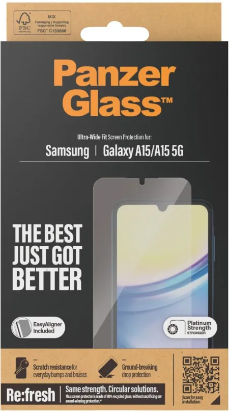 Ochranné sklo PanzerGlass Samsung Galaxy A15/A15 5G s inštalačným rámčekom