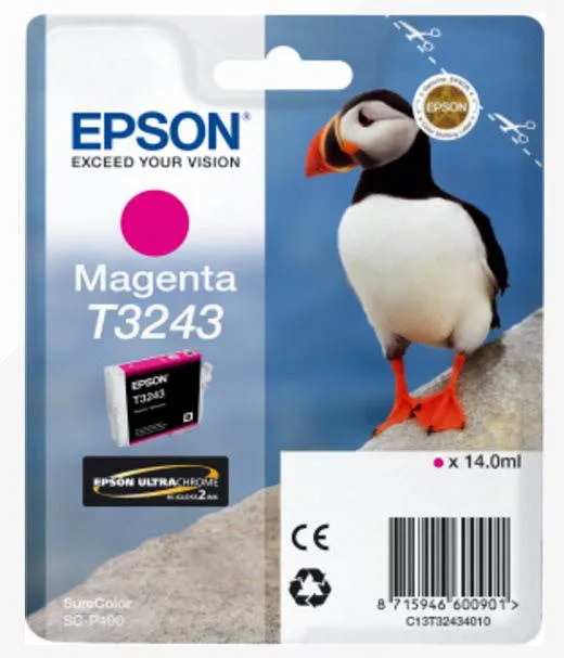Cartridge Epson T3243 purpurová, pre tlačiareň Epson SureColor SC-P400, 14ml