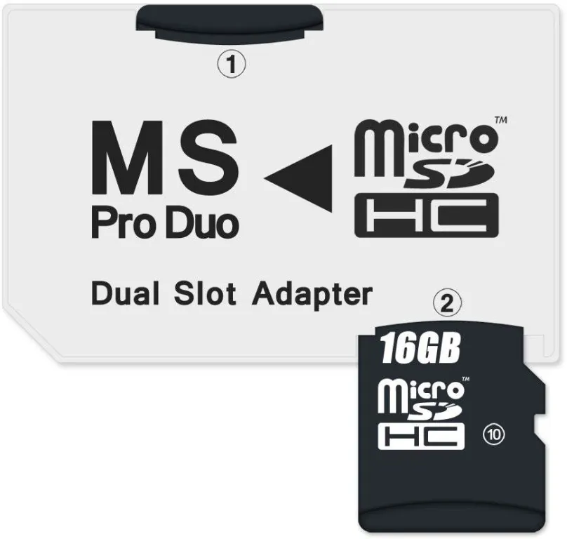 Adaptér na pamäťové karty CONNECT IT MS PRO DUO na 2x Micro SDHC