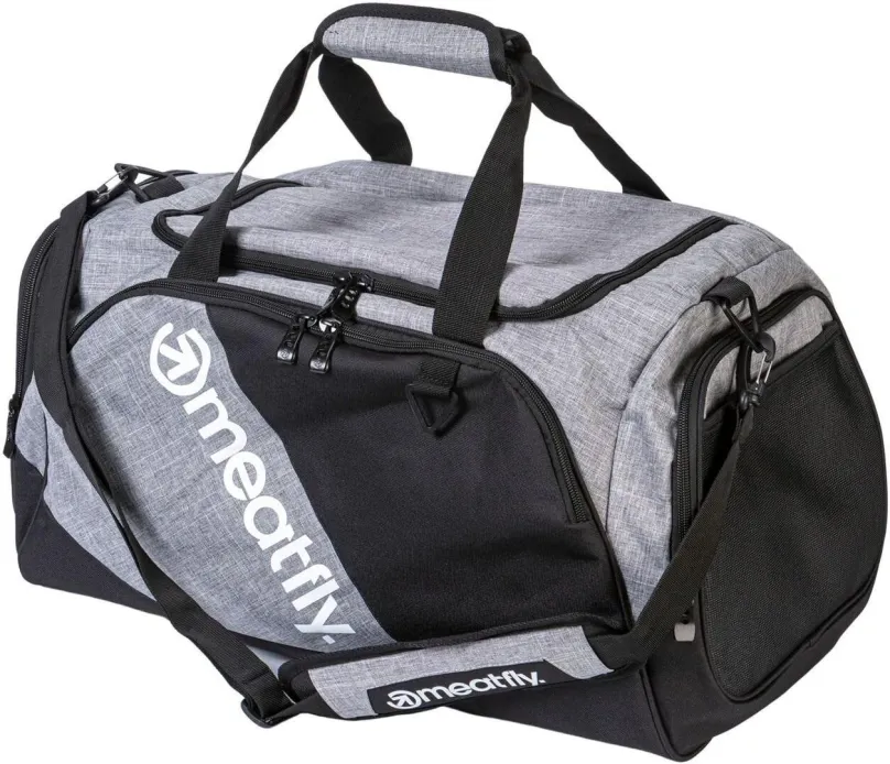 Športová taška Meatfly cestovná taška Rocky, Black/Grey