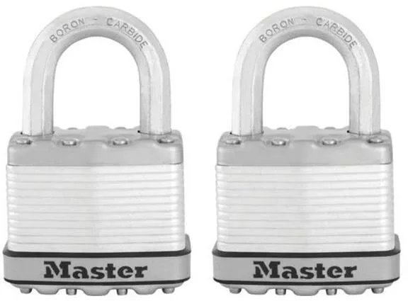 Visiaci zámok Master Lock Set 2 ks titánových visiacich zámkov M5EURT Master Lock Excell 50mm
