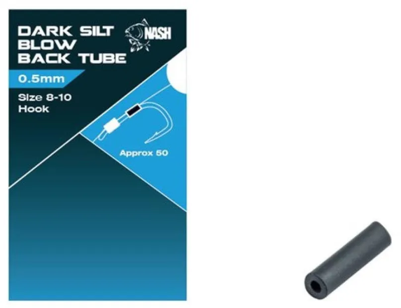 Nash Hadička Blow Back Tube Dark Silt 0,5mm Veľkosť 8-10 50ks