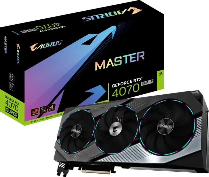 Grafická karta GIGABYTE AORUS GeForce RTX 4070 SUPER MASTER 12G