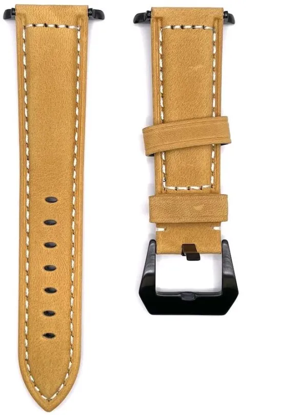 Remienok BStrap Leather Lux pre Apple Watch 42mm / 44mm / 45mm, black/brown