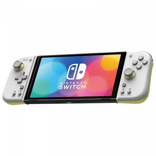 Gamepad Hori Split Pad Compact - Light Grey/Yellow - Nintendo Switch, pre Nintendo Switch,