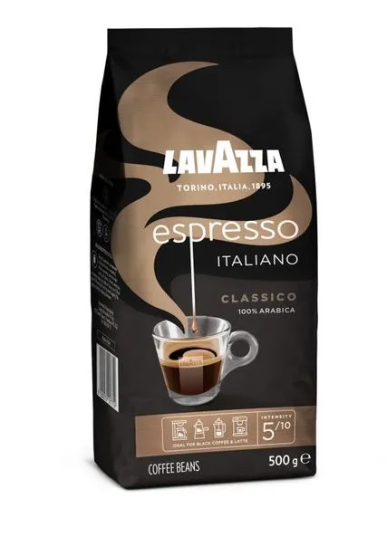 Káva Lavazza Caffee Espresso, zrnková káva, 500g, zrnková, 100% arabica, pôvod Južná Am