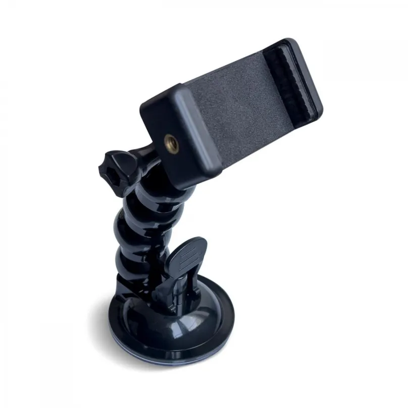 Príslušenstvo pre akčnú kameru MG Suction Cup držiak na športové kamery + adaptér na mobil, čierny