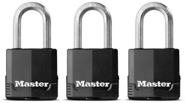 Visiaci zámok Master Lock Set 3 ks visiacich zámkov z vrstvenej ocele M115EURTRILF Master Lock Excell 48mm