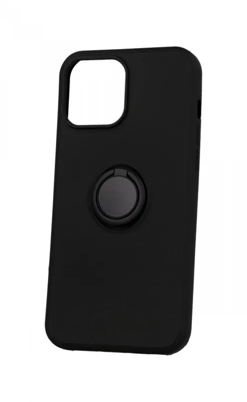 Kryt na mobil TopQ RING iPhone 13 Pro Max silikón čierny 64148