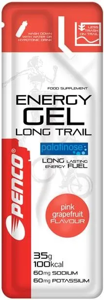 Energetický gél Penco Energy gel LONG TRAIL, 35g, ružový grep
