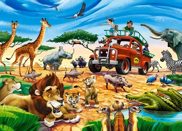 CASTORLAND Puzzle Dobrodružstvo na safari 180 dielikov