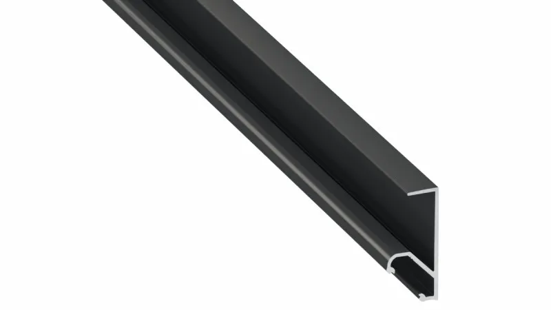 Hliníkový profil pre LED pásky "Q18", elox čierny, 1m