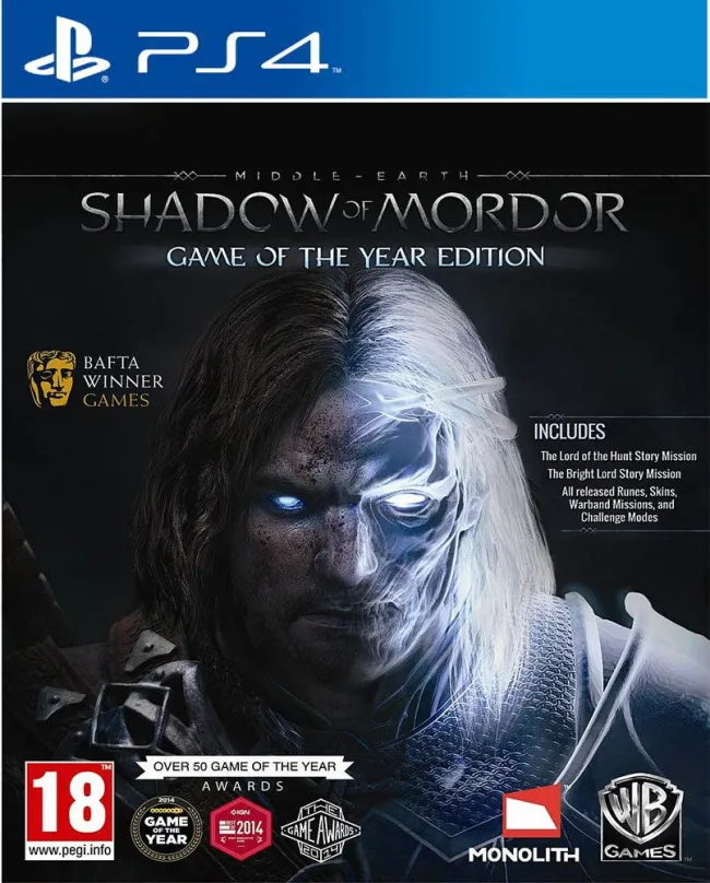 Hra na konzole Middle Earth: Shadow of Mordor Game of The Year Edition - PS4