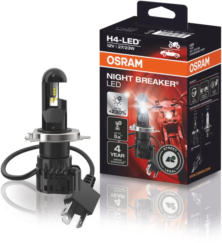 LED žiarovka OSRAM NIGHT BREAKER LED H4 pre motocykle