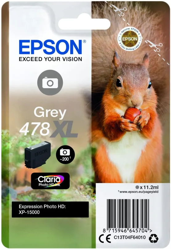 Cartridge Epson 478XL šedá