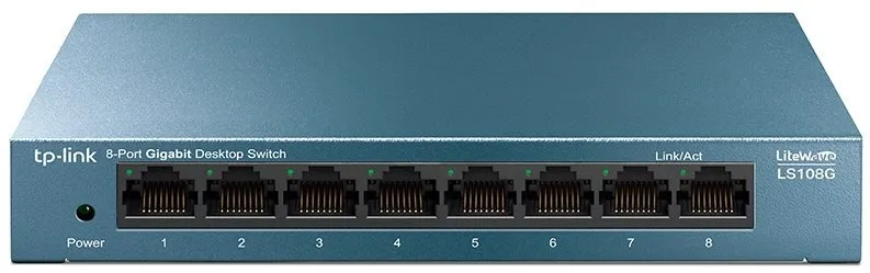Switch TP-Link LiteWave LS108G, desktop, 8x RJ-45, prenosová rýchlosť LAN portov 1 Gbit, r