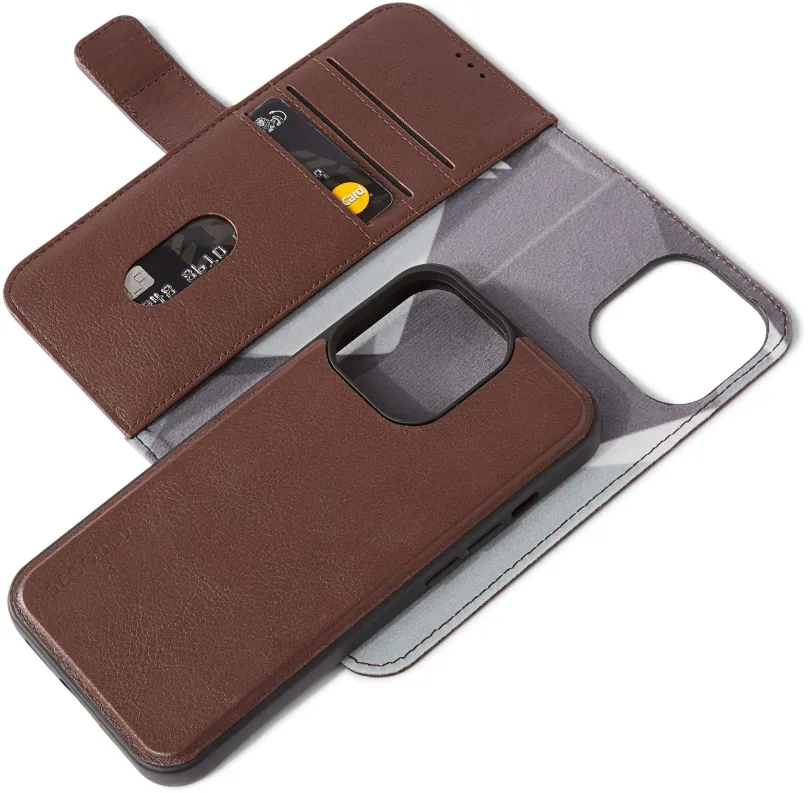 Puzdro na mobil Decoded Wallet Brown iPhone 13 Pro