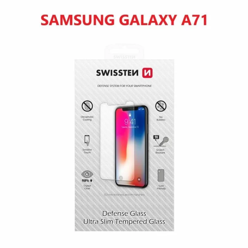 Ochranné sklo Swissten pre Samsung Galaxy A71 čierne