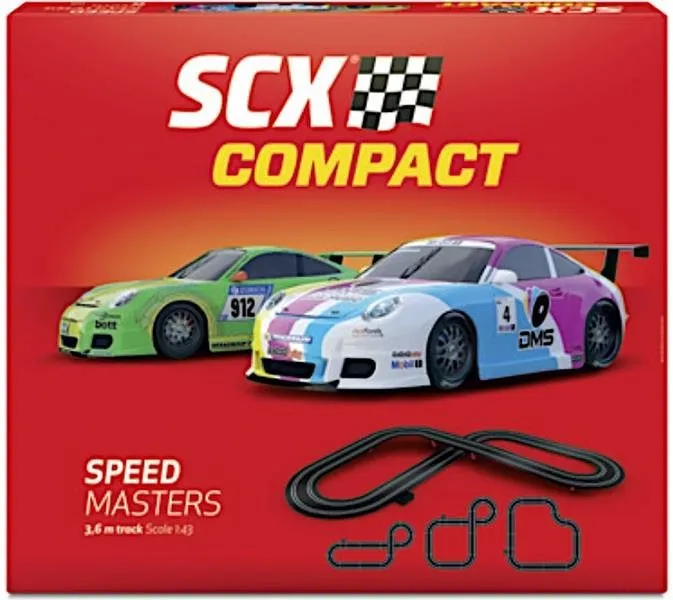 Autodráha SCX Compact Speed Masters, elektrická a skladacia, dĺžka trate 360 cm, 2 trate n