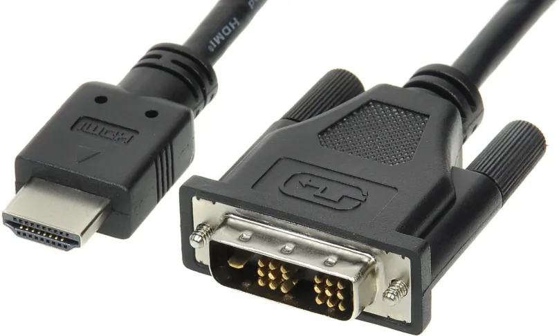 Video kábel ROLINE DVI - HDMI prepojovací, tienený, 2m