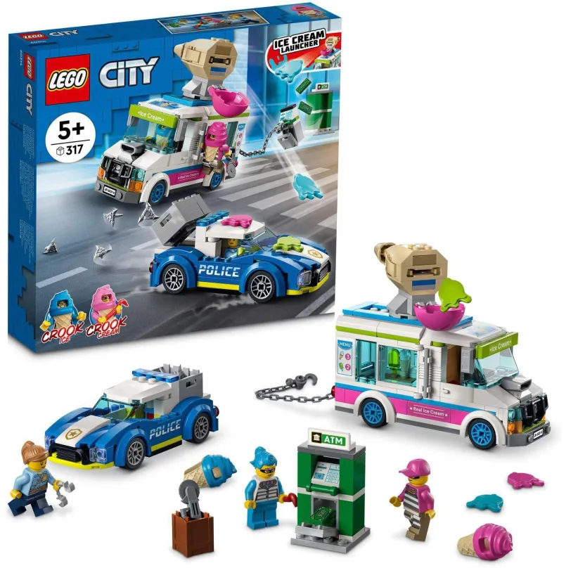 LEGO stavebnica LEGO® City 60314 Policajná naháňačka so zmrzlinárskym vozidlom