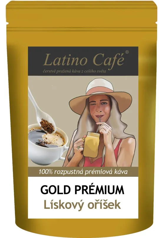 Káva Latino Café Instant Gold Lieskový oriešok, varianta Gold instant 1 kg