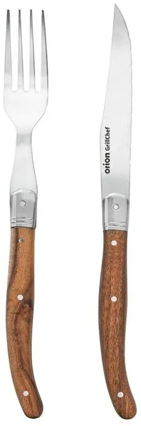Sada príborov ORION Steak set nôž + vidlička nerez / drevo