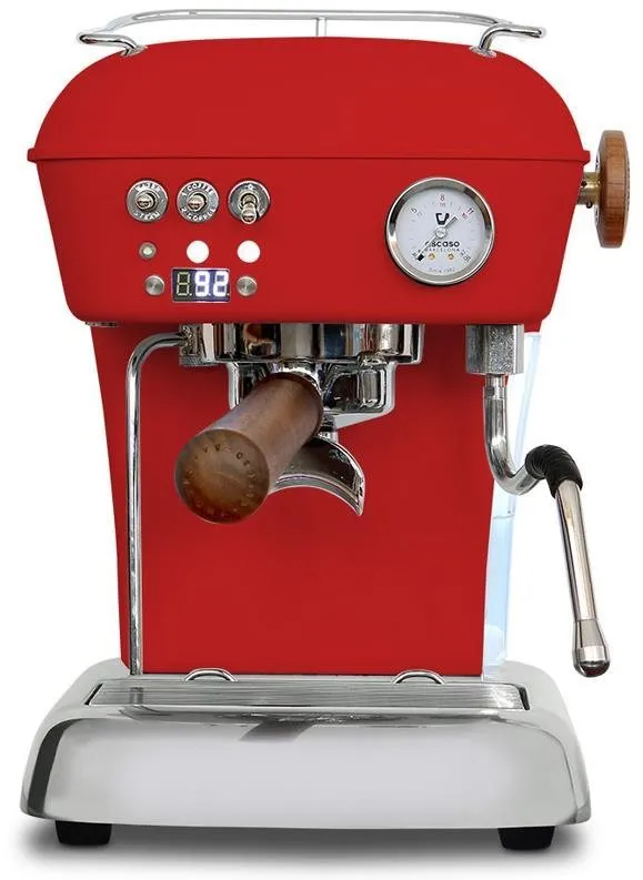 Pákový kávovar Ascaso Dream PID, Love Red, do domácnosti, retro, príkon 1100 W, tlak 20