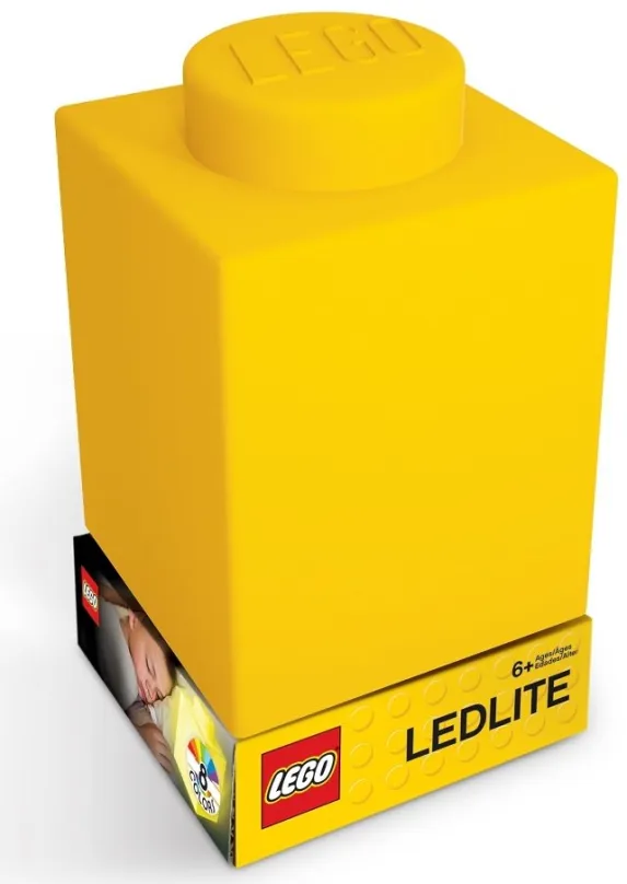 Nočné svetlo LEGO Classic Silikónová kocka - žltá