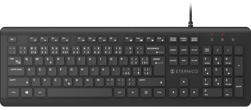 Klávesnica Eternico Pro Keyboard Wateproof IPX7 KD2050 čierna - CZ/SK