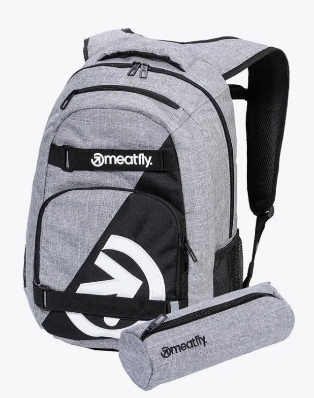 Mestský batoh Meatfly EXILE Backpack, Grey Heather