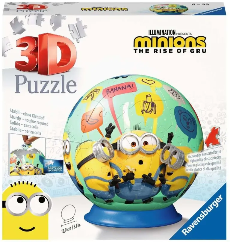 Puzzle Ravensburger 3D puzzle 111794 puzzle-Ball Mimoni 2 72 dielikov