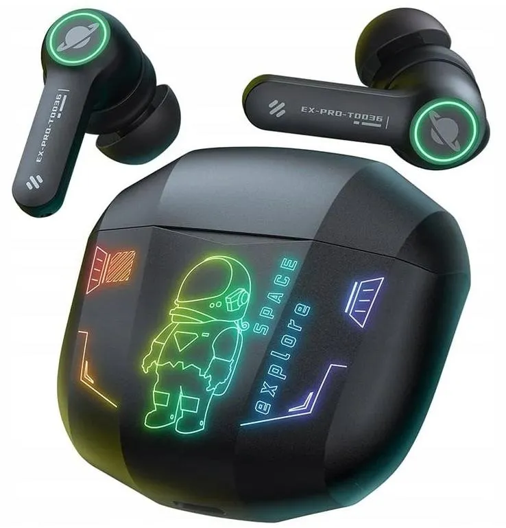 Bezdrôtové slúchadlá Onikuma T36 TWS RGB Gaming Earbuds Black