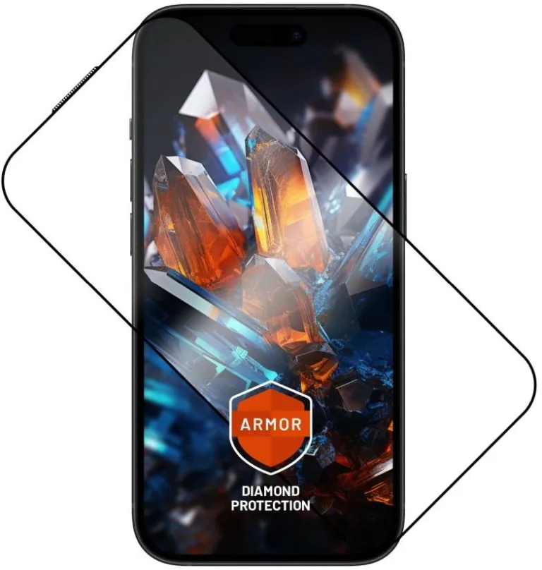 Ochranné sklo FIXED Armor s aplikátorom pre Apple iPhone 15 čierne